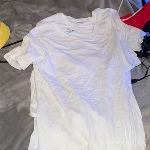 2 white Lacoste shirts slim fit medium